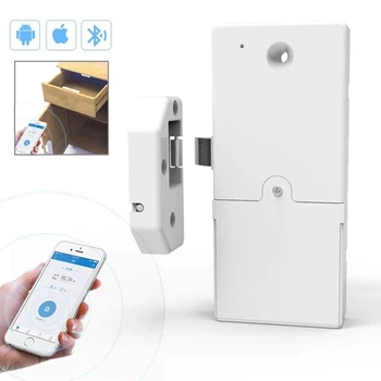 

Smart Keyless Cabinet Lock Wireless Bluetooth Invisible Anti-Theft Free Punch Security Control Via IOS/Android APP
