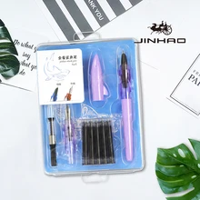 Jinhao requin stylo plume unique ou ensemble étudiant avec stylos à encre amovible cadeau garçons filles belle calligraphie dédicace