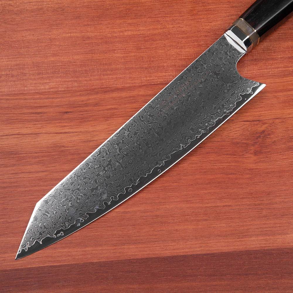 Mokithand 8 inch Japanese Kitchen Knives Damascus 67 layer VG10 Chef Knife Sharp Stainless Steel Meat Knife with Ebony Handle