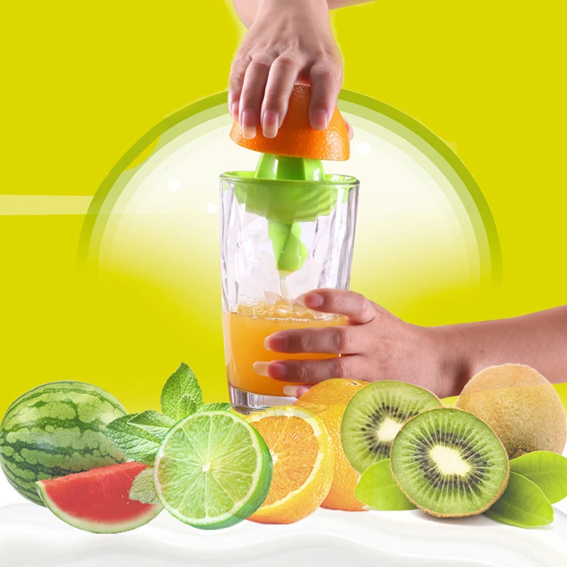 

1Pc 2 In 1 Orange Lemon Juice Squeeze Tool Manual Juicer Portable Mini Fruit Juice Cup Squeezer with Funnel Kitchen Supplies