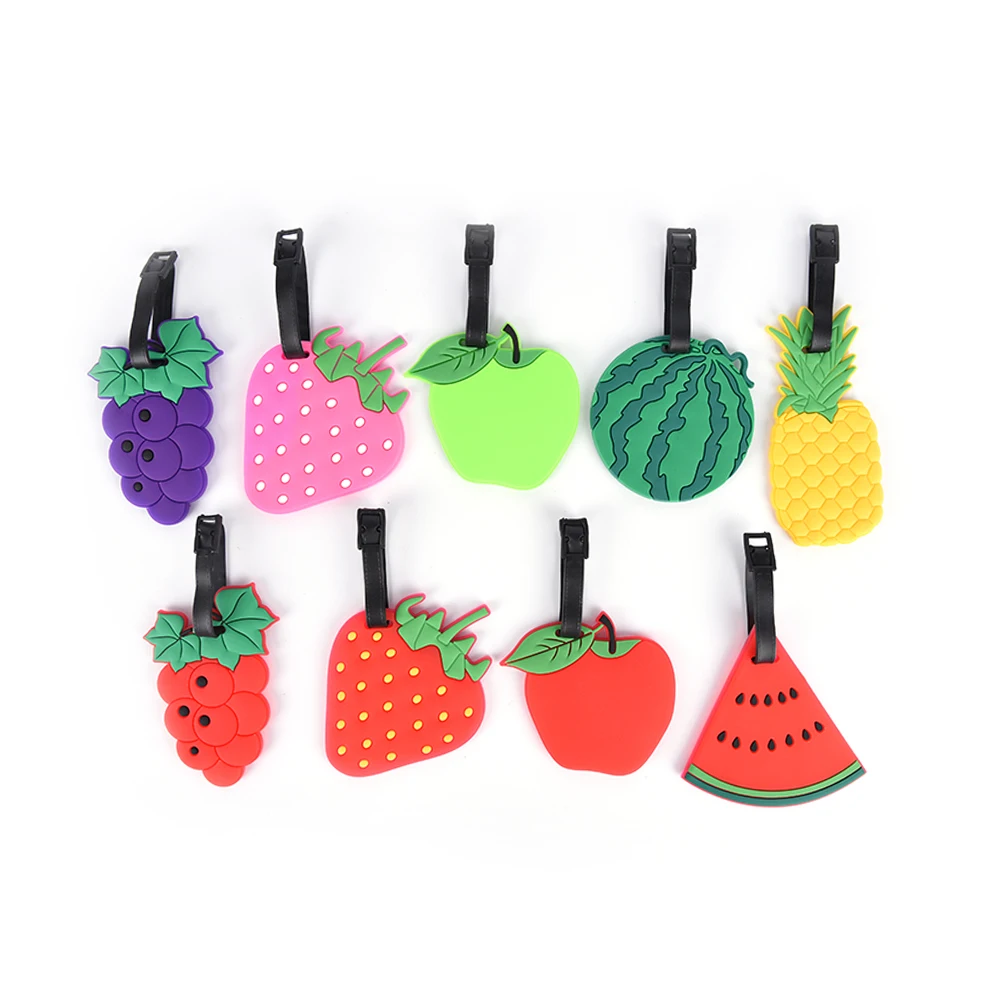 Travel Accessories Suitcase Name ID Address Tags Fashion Silicon Label Bag Tag Watermelon Banana Apple Cute Fruit Luggage Tag