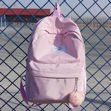 Женский рюкзак Preppy замшевые рюкзаки девочки школьные сумки Нейлоновый Рюкзак Женская дорожная сумка рюкзак розовый синий черный Mochila 2018
