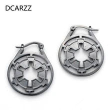 Лидер продаж Звездные войны серьги мужские черные пистолет круглый ювелирных букле D'oreille Femme Мода серьги Для женщин для подарков аксессуары