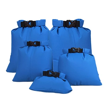 

5Pcs Waterproof Dry Bag Outdoor Swimming Kayaking Drifting Buckled Storage Sack with Adjustable Strap Hook