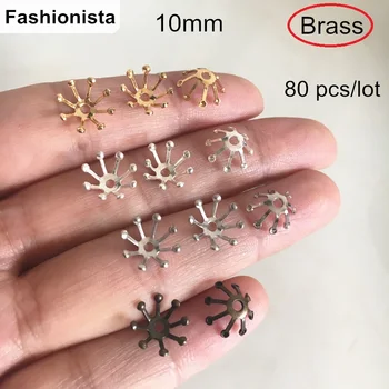 

Free Shipping -80 pcs Brass 10mm Blossom Core Bead Caps,Bronze,Raw Brass,Gold-color,Silver-color,DIY Craft Findings