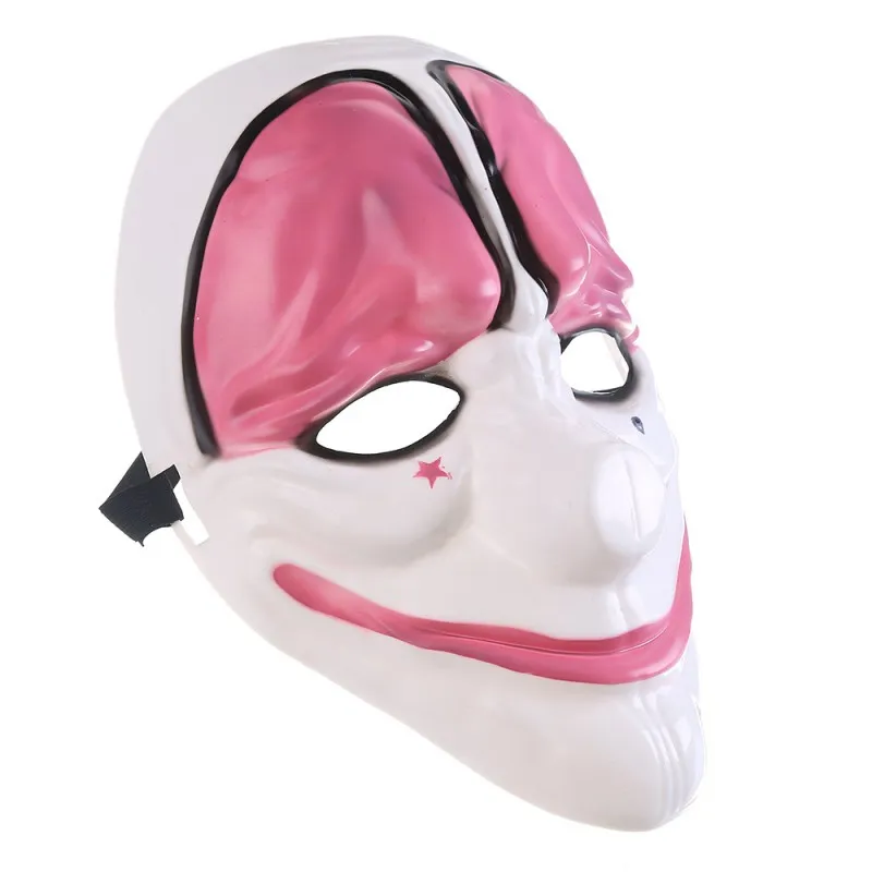 Вечерние Маски,, ПВХ страшная маска клоуна Payday, маска для Хэллоуина, тушь для вечеринок, карнавал - Цвет: 2