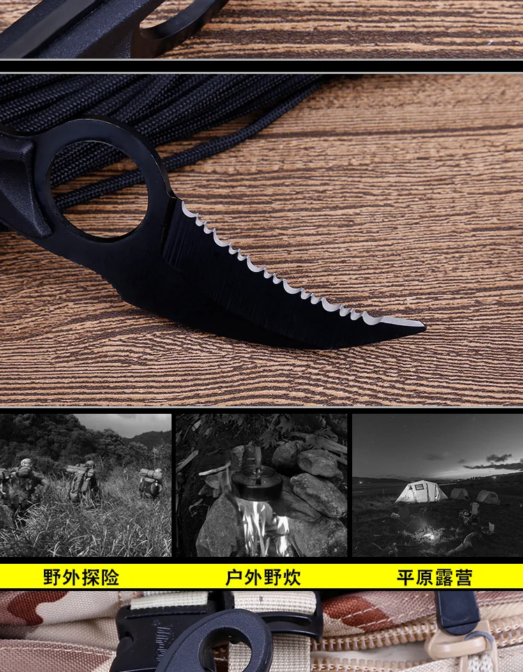 CS Cold черный острый нож CS GO тактические коготь ножи Karambit нож fight camp hike открытый самооборонный тактический карманный нож