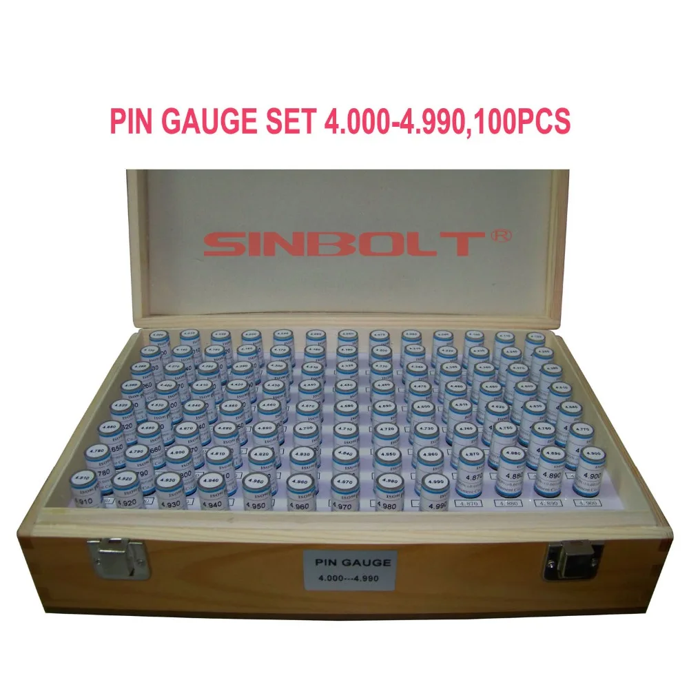 

pin gauge /Plug Gauge Set,4.000mm--4.990mm(Interval: 0.01,100pcs),fast delivery!
