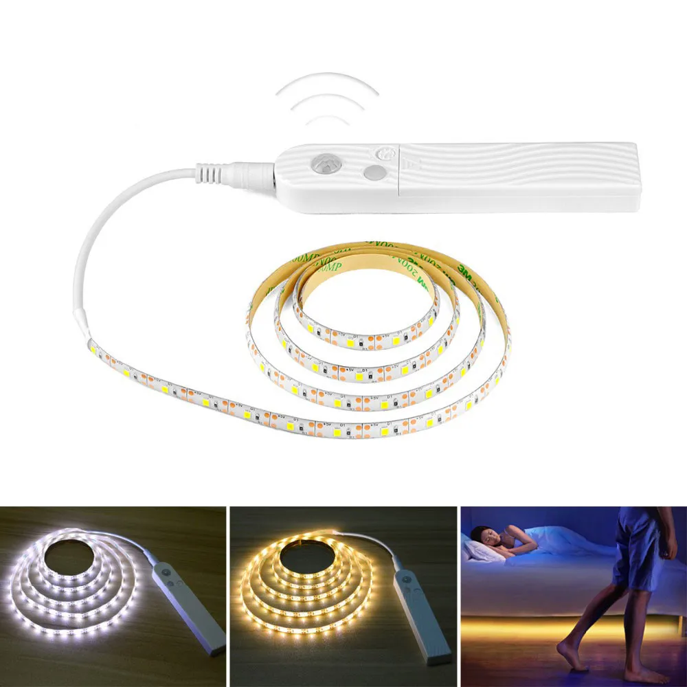 Светодиодная лампа для светодио дный шкафа активированная кровать свет PIR датчик движения USB СВЕТОДИОДНАЯ лента SMD шкаф лампа ПК ТВ