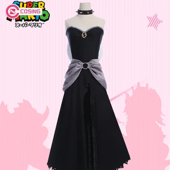 

Game Super Mario Bowsette Princess Women Cosplay Costume Women Dress Outfit Christmas Halloween Carnival Party Full Set Costume