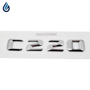 

For Mercedes Benz C Class C220 W201 W202 W203 W204 W211 W210 W212 W222 Chrome Number Letters Rear Trunk Emblem Badge Stickers