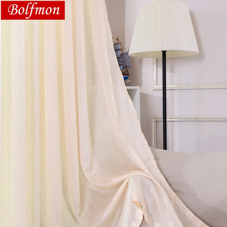 

Latest 6 Colors Jacquard Europe Elegant Beige Window Curtain for Living Room Decoration Luxury Sheer Tulle Window Treatment