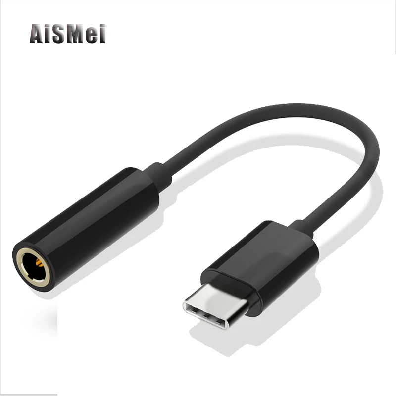 

AiSMei Type C 3.5 Jack Earphone USB C to 3.5mm AUX Headphones Adapter For Huawei mate 20 P30 pro Xiaomi Mi 6 8 9 SE Audio cable