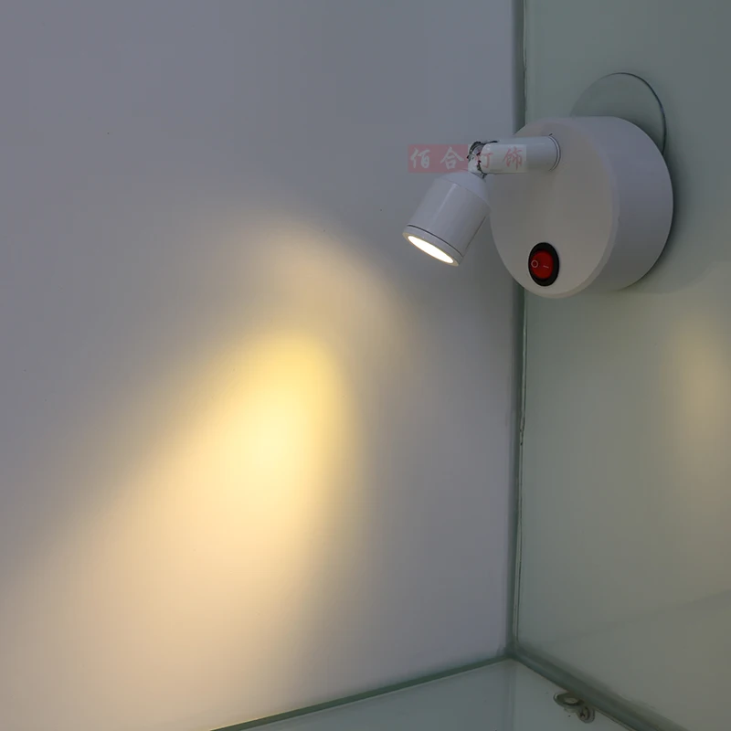 

Comes with power LED lights spotlights battery wireless plug wall background display cabinet lights
