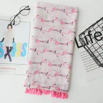 

New hot silver pink Firebird cotton and hemp scarf Korean version age reduction travel shawl air conditioning, sunscreen scarf.