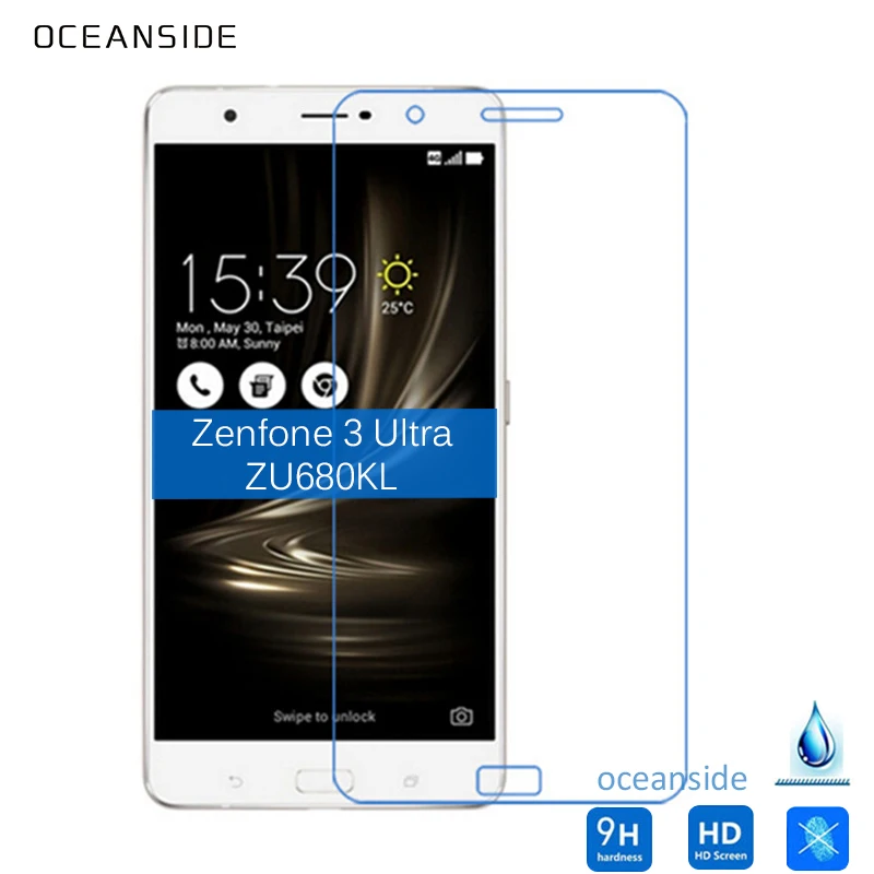 

2Pcs For Asus Zenfone 3 Ultra Zu680KL Tempered Glass Screen Protector 2.5 9h safety Cover Film on Zenfone3 Zu680