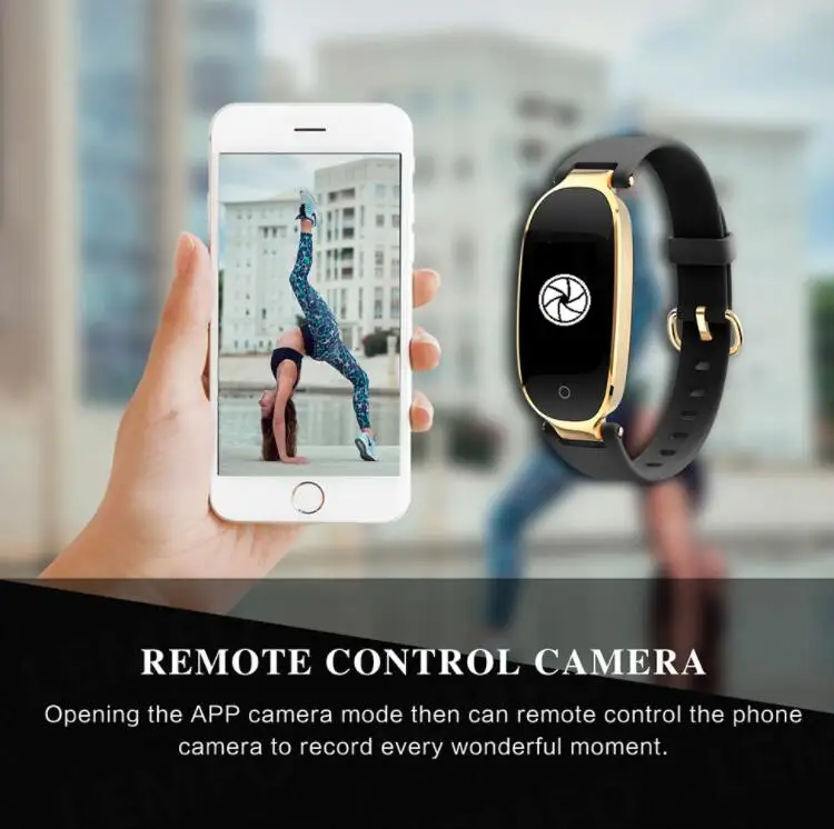 IP68 Waterproof Women Smartwatch Message Push Music Camera Control Sleep Heart Rate Monitor Fitness Tracker Step Smart Wristband