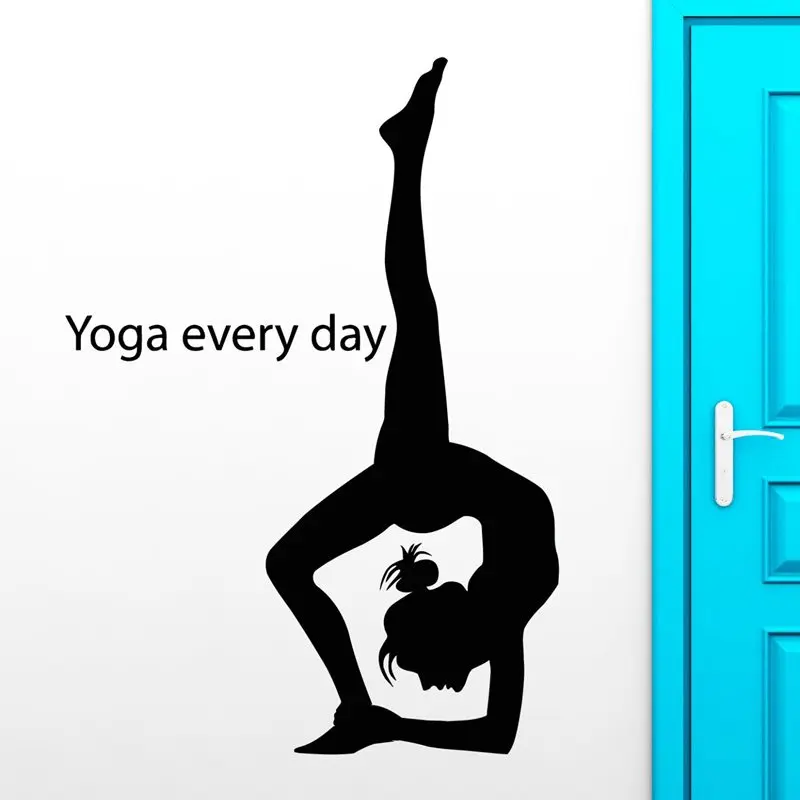 DCTAL Yoga Club Sticke Decal Patanjali Posters Yug Vinyl Wall Decals Pegatina Quadro Parede Decor Mural Yoga Sticker