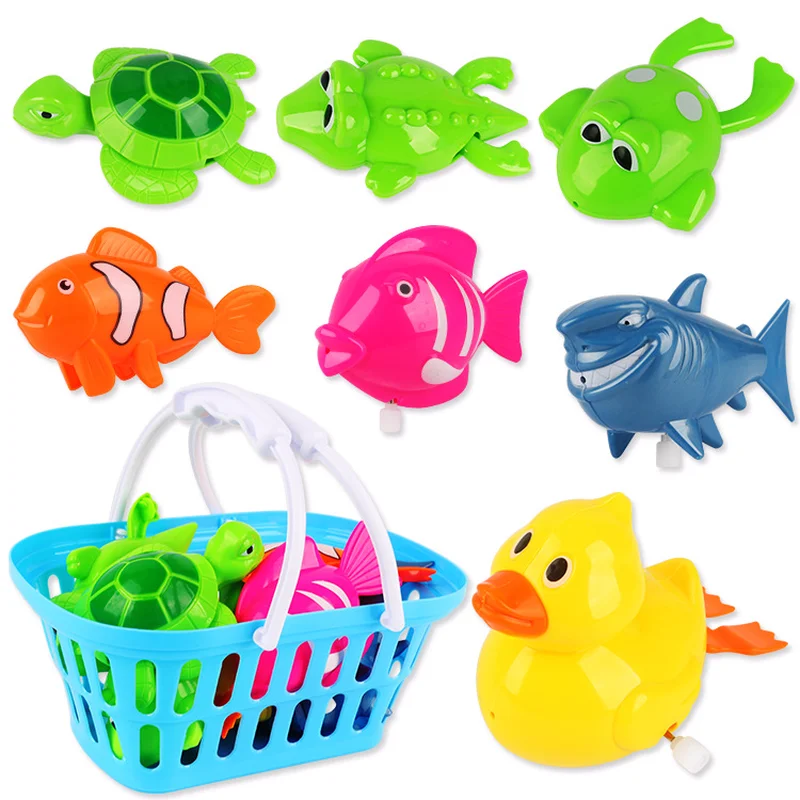 

Water toys set cognitive floating toy of baby shark and other designs for toddler babies