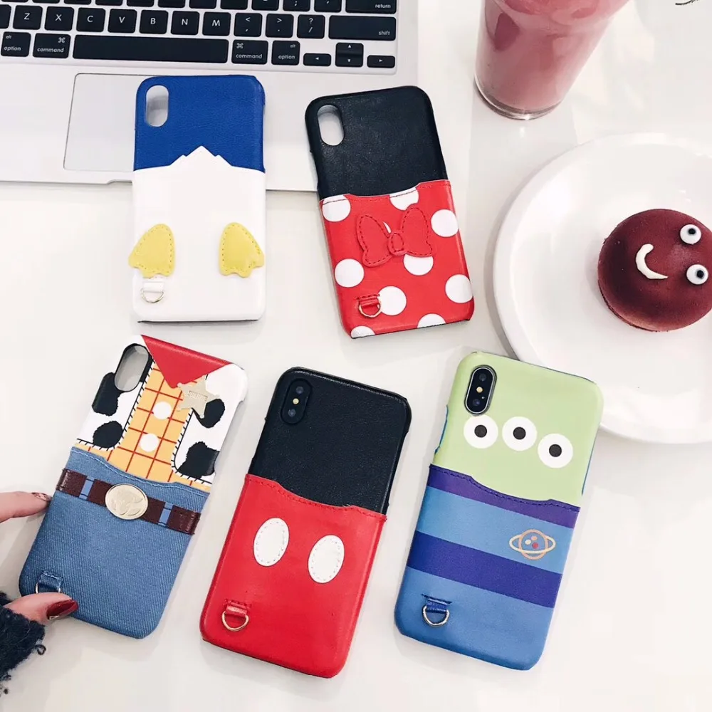 

For iphone 11 Pro Max luxury Card pocket cartoon mike Mickey Mobile Phone Case for iphone 6 6s 7 7plus 8 8plus X XR XS MAX cover