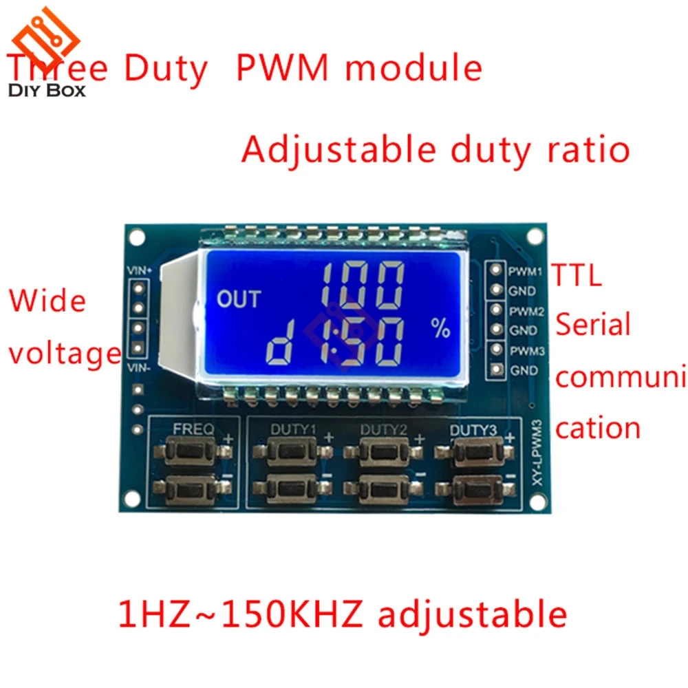 1Hz-150 кГц Отношение сигнал/генератор PWM частота импульсов рабочий цикл регулируемый дисплей модуля LCD 3,3 V-30 V PWM плата Модуль гибкий кабель