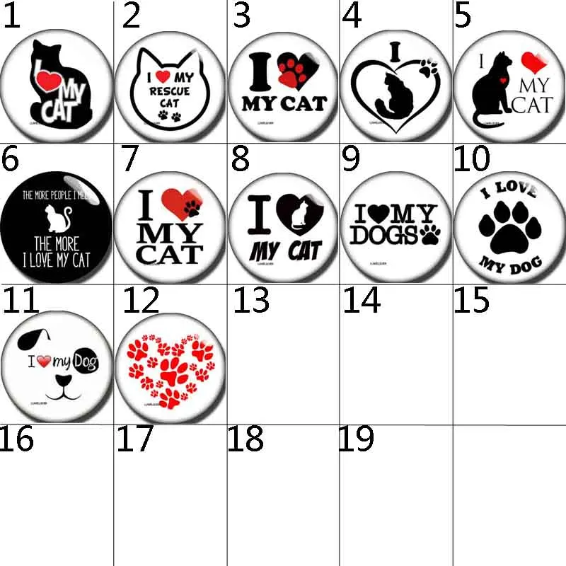 Круглые стеклянные кабошоны Cat Mix 10 мм 12 14 16 20 25 212 шт./лот Ювелирная фурнитура 18