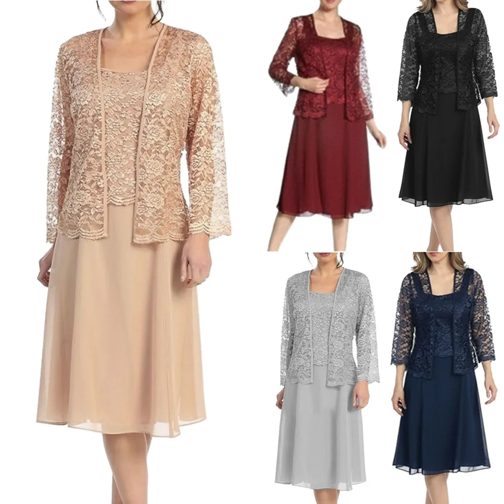 

Summer Ladies Loose Solid Dress O-Neck Long Sleeve Hollow Out Lace Office Lady Casual Work Elegant Long Dress vestidos 2019