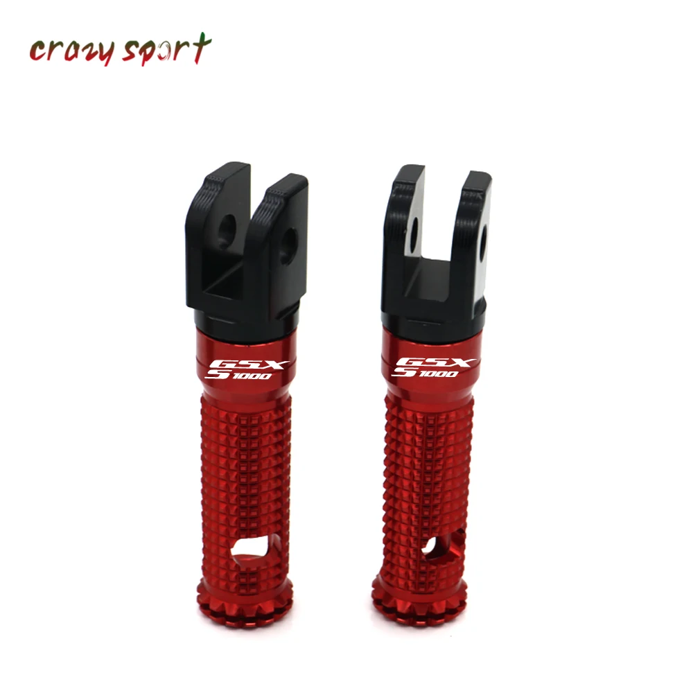 Front Foot Pegs Footrest Adapter For SUZUKI GSX-S1000 GSXS 1000/f GSX-S1000F- Motorcycle Foot Rest Rider With Logo