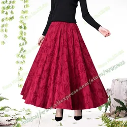 Saia vintage feminina plus size, saia longa maxi para mulheres, em algodão e linho, estilo floral, tamanho 6xl garrafas, 2018