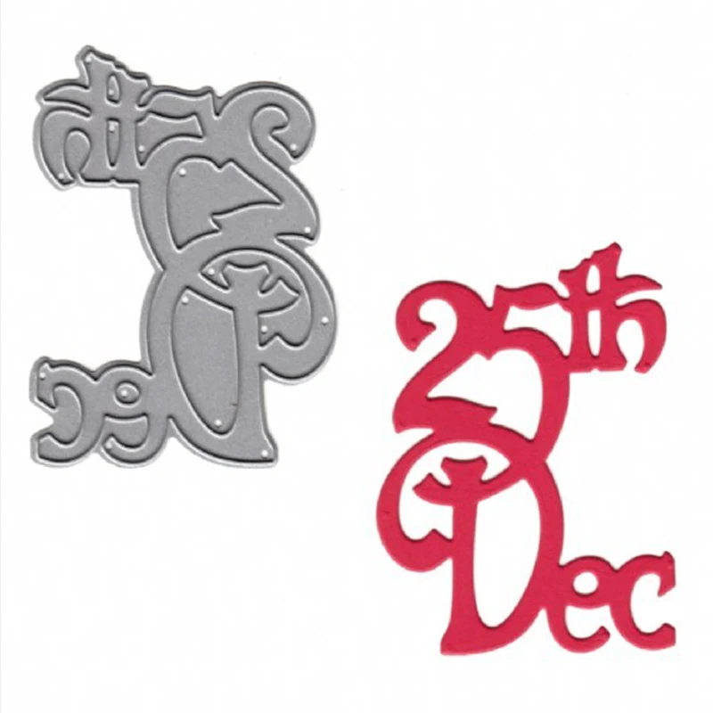 

25th Dec" Word Metal Cutting Dies for DIY Scrapbooking Paper Christmas Cards Craft Making Craft Fun Decoration Stencil New 2019