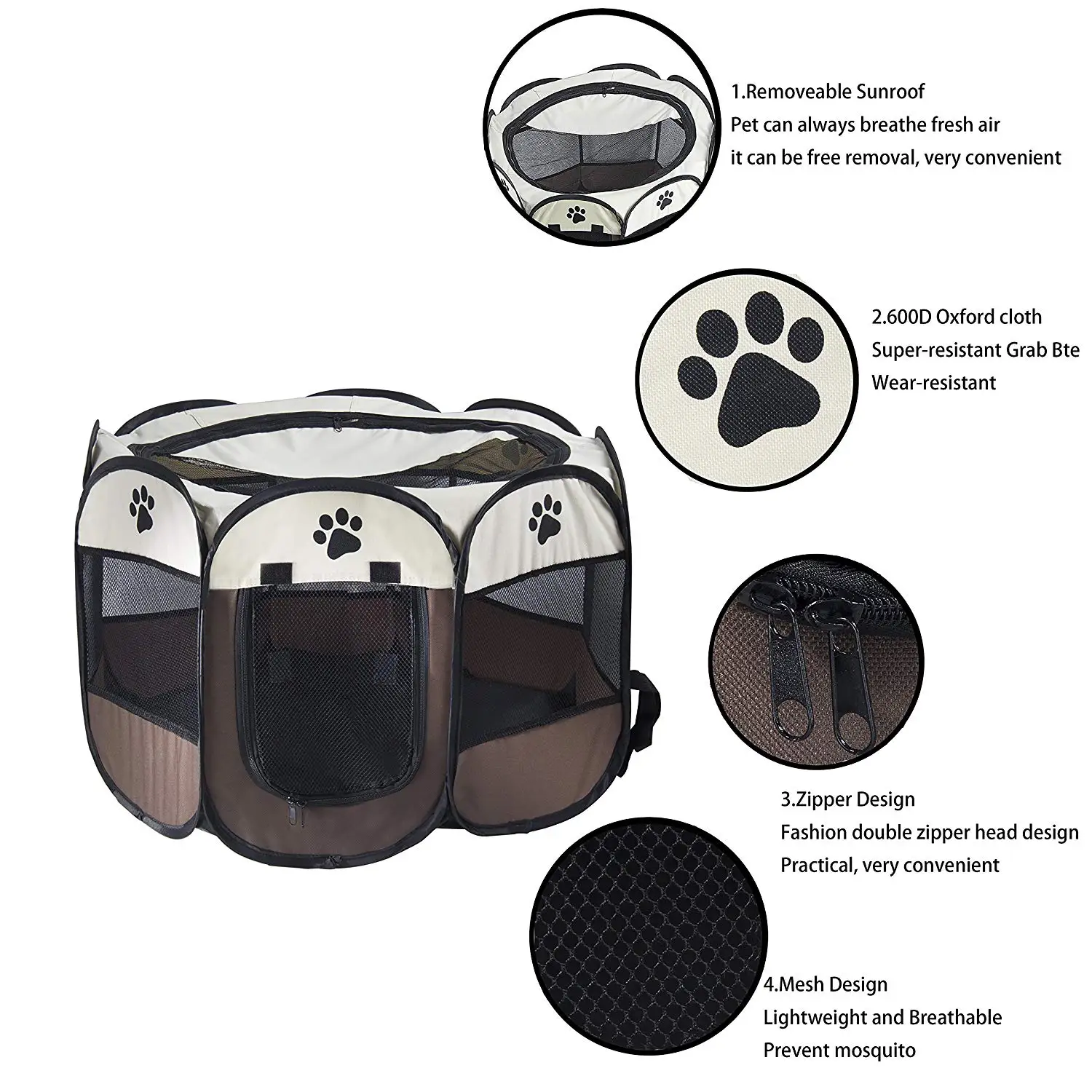 Pet Bed Dog House Cage Cat Outdoor Indoor Dogs Crate Kennel Nest Park Fence Playpen for Small Medium Big Dogs Puppy Pet Supplies