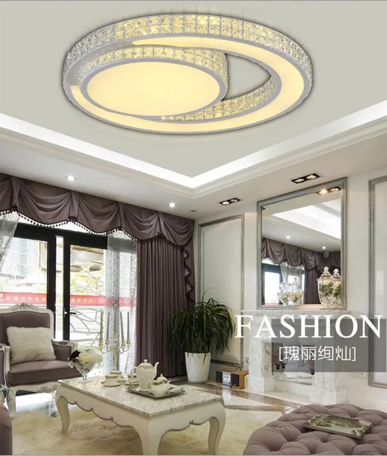 Modern Led Crystal Ceiling Light For Living Room bedroom Hallway Dining room 90-260v Led Lustre Cristal Lamp For Home lighting