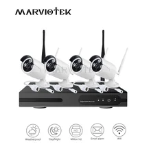 Беспроводная камера безопасности, 8-канальный NVR комплект, 720 P, уличная Водонепроницаемая ip-камера, Wifi, комплект видеонаблюдения, 4CH CCTV камера, система