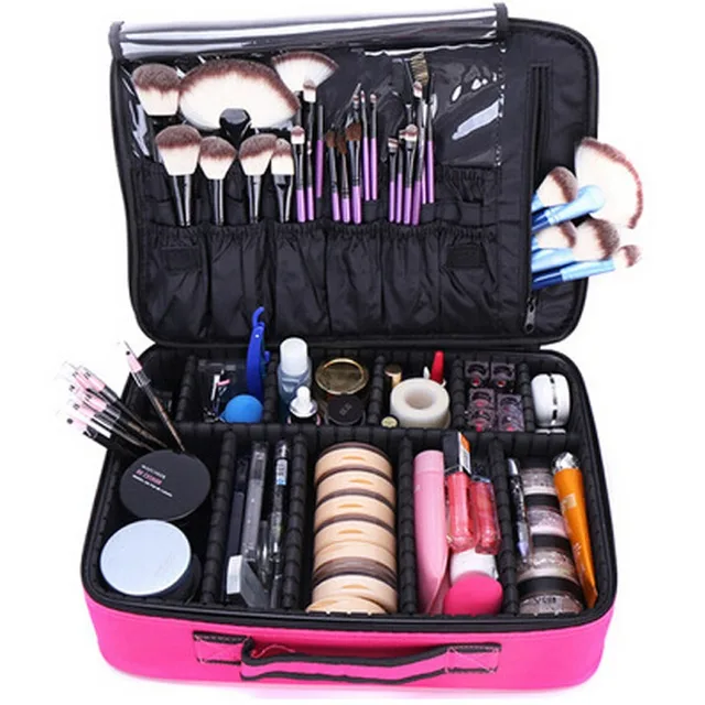 New Upgrade Large Capacity Cosmetic Bag Hot-selling Professinal Women Travel Makeup Case 5