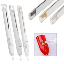 Бусина диаметр стальной гвоздь Стальные Бусины палочки ing Dotting ручка для дизайна ногтей инструмент подобрать маленький шар аксессуары для маникюра живопись Bullion ручка