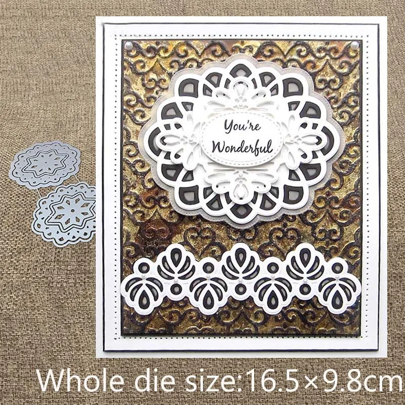 

New Design Craft Metal Cutting Die die cuts flower oval frame decoration scrapbook Album Paper Card Craft Embossing die cuts