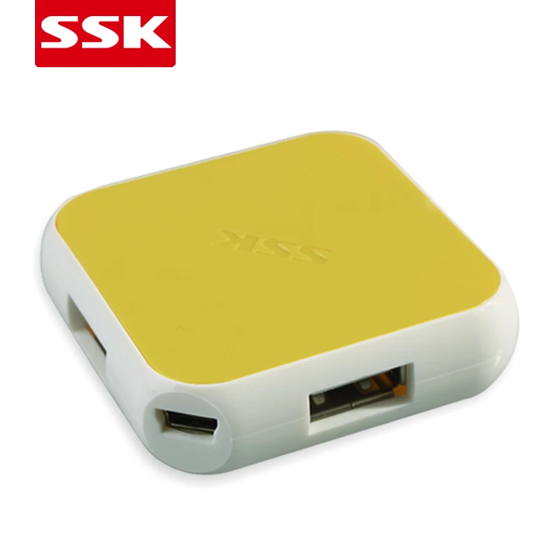 

SSK hot-sales colorful extended USB2.0 Hub with 4 usb ports fast speed 480Mbps for laptop desktop supporting play and plug hub
