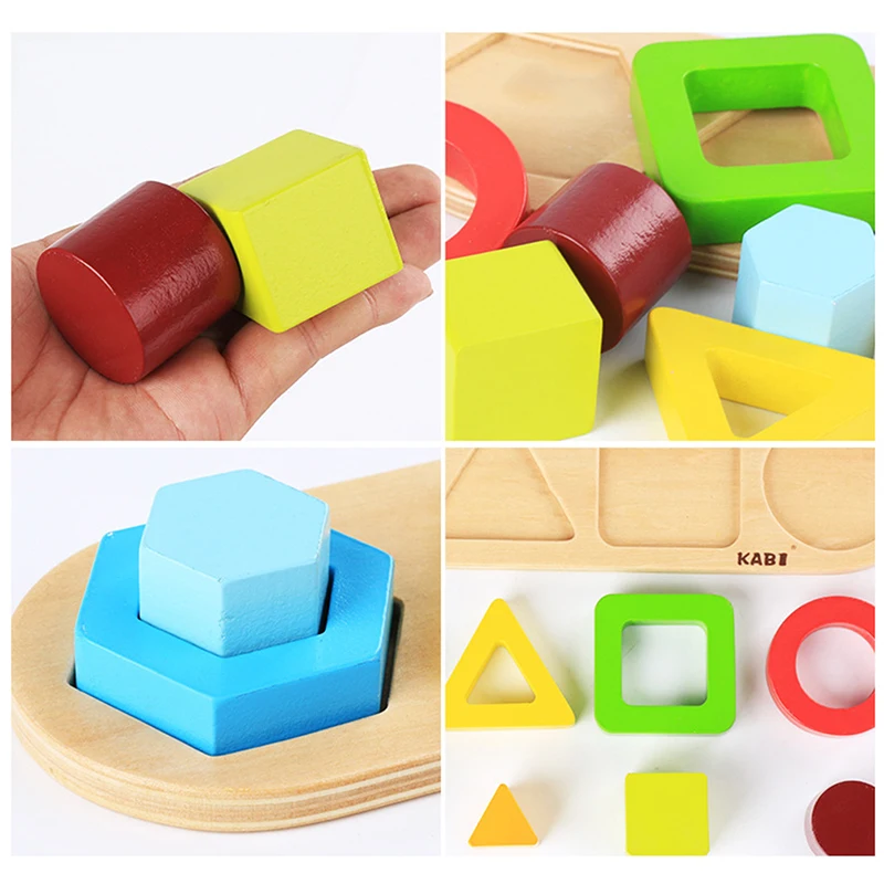 Деревянные блоки цветные формы Соответствующие Монтессори Развивающие игрушки для детей Juguetes Oyuncak spelgoed Brinquedo