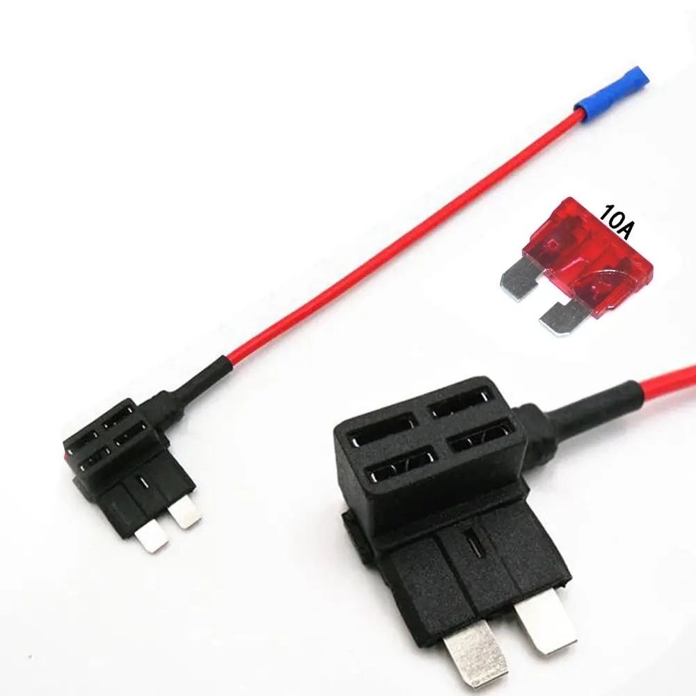 5PCS Add-a-circuit Medium Car Automobile Blade Fuse Holder Electric Appliance Fuses Tap Adapter,10A Standard Fuse Optional