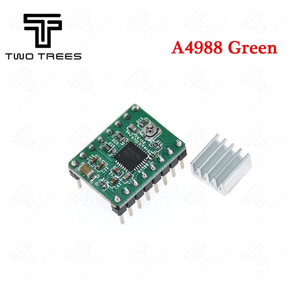 TWOTREES 3d принтер части Reprap A4988 DRV8825 шаговый двигатель драйвер модуль с радиатором Stepstick DRV8825 совместимый StepStick