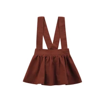 Красивые хлопковые свободные коричневые Свободные Комбинезоны на пуговицах для новорожденных девочек, одежда для всех сезонов, От 6 месяцев до 3 лет