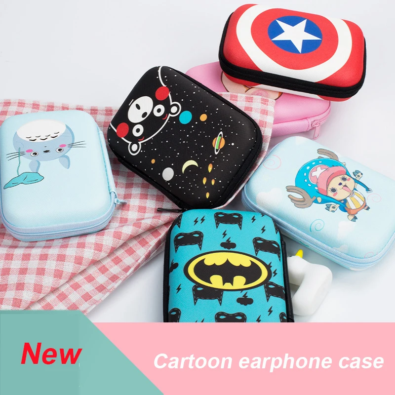 

New Cable Winder Earphone Storage Bag Case Headset Earbuds Key Coin Hard Holder Box Carrying Hard Hold Case Memory Card Ear Pads