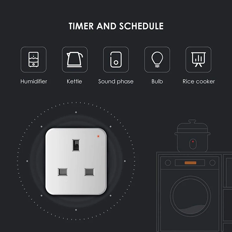 WiFi Smart Plug, Mini Outlet Smart Socket,Timing Function Control Your Devices from Anywhere, Works with Amazon Alexa and Google