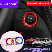 QCBXYYXH для Toyota 86 Camry Corolla Vios Reiz RAV4 CHR Yaris L Highlander Alphard стайлинга автомобилей Алюминий переключатель зажигания Крышка