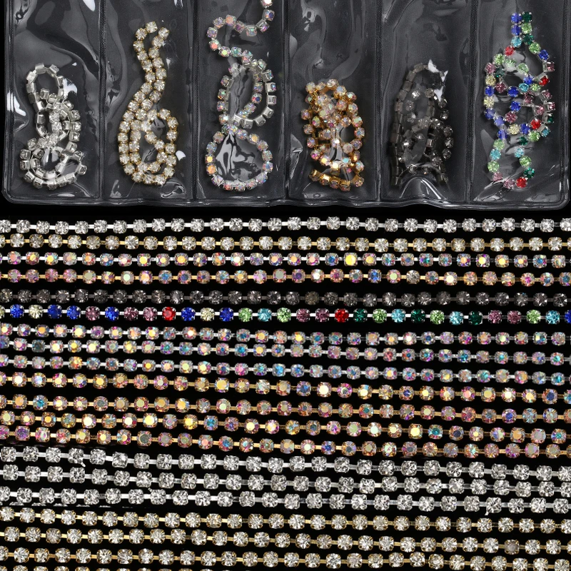 

1 Pack gold silver metal 3d nail art decorations rhinestones claw chain alloy nails accessories nail supplies new arrive