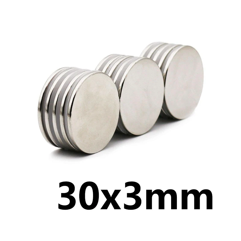 

2pcs 30 x 3mm N35 Mini Super Strong Rare Earth Fridge Permanet Magnet Small Round Neodymium Magnet