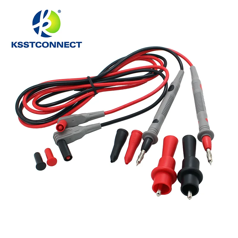 

TPC601 1 Pair Universal safety 4mm Probe Test Leads for Digital Multimeter CATIII 10A + 4mm Alligators clip