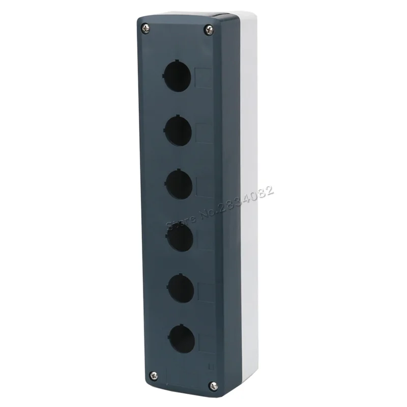 6 holePush кнопка переключатель коробка Аварийная остановка кнопочная коробка Пылезащитная Коробка Чехол 2 цвета - Цвет: Серый