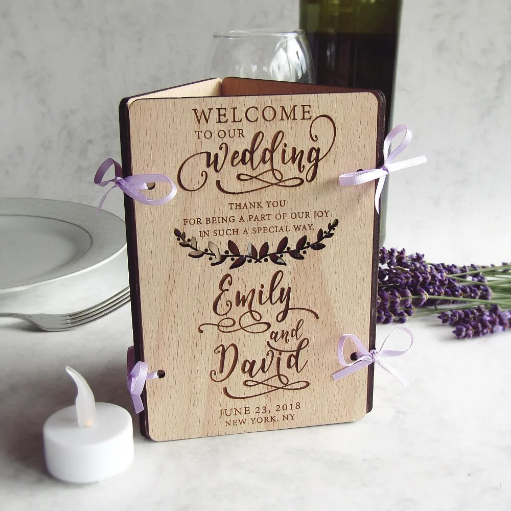 Custom Laser Cut Wood Wedding Table Decoration | Welcome ...