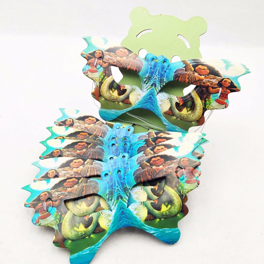 

10pcs/set Moana Mask Christmas Halloween Party Supplies Happy Birthday Party Decoration For Kid Party Wholesale supplies favor